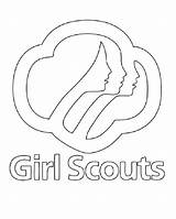 Pfadfinderin Scouts Petal Trefoil Brownies Cub Scouting Coloringhome Handshake sketch template