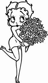 Roses Betty Boop Coloring Wecoloringpage Pages sketch template