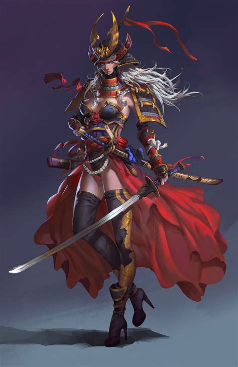 pin  rob  rpg female character  female samurai art female