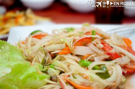 krung thai restaurant marikina philippines spicy papaya salad en route