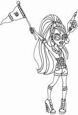 Monster High Coloring Pages Ghoulia Yelps sketch template