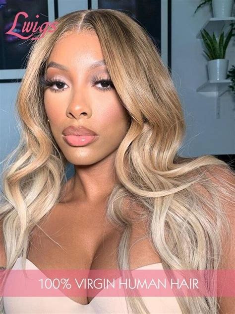 613 Ombre Ash Blonde Color Undetectable Hd 13x6 Lace Front Wig Virgin