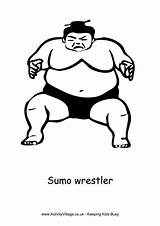 Sumo Wrestler Colouring Pages Wrestling Coloring Template sketch template