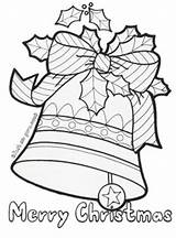 Bells Jingle Printable Tegninger Jule Kerstmis Traditioneel Fastseoguru Colouring Bell sketch template