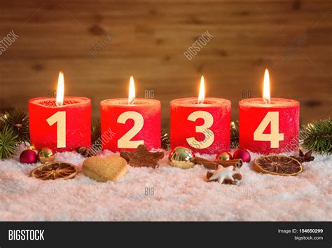advent candles image photo  trial bigstock