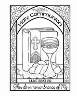 Communion Coloring First Holy Pages Bible Kids Printable Color Two Journaling Sunday Catholic School Colouring Sizes 5x11 Etsy Sheets Print sketch template