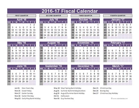 2016 fiscal year calendar uk 03 free printable templates