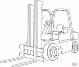 Forklift Colorare Camion Disegni Supercoloring Cabover Lifter sketch template