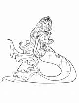 Sirena Principessa sketch template