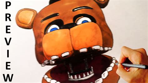 How To Draw Freddy Fazbear Jumpscare From Five Nights At