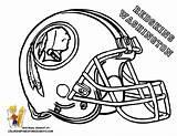 Coloring Football Pages College Helmets Kids Redskins Washington Printable Book Boys Popular sketch template