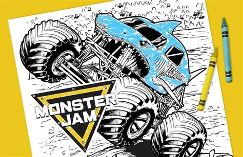 monster jam logo coloring pages
