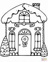 Gingerbread Coloring House Christmas Pages Printable Houses Xmas Drawing Color Bag Kids Colouring Print Treat Sheet Supercoloring Ginger Printables Outline sketch template