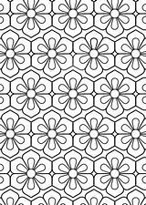Muster Geometrie Supercoloring Tessellation Colour Malvorlagen Repeating Dover Publications Geometrisches sketch template