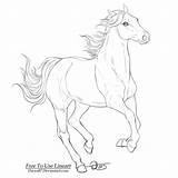 Lineart Darya87 Horses sketch template