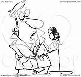 Reporter Outline Stunned Clip Toonaday Royalty Illustration Cartoon Rf 2021 sketch template