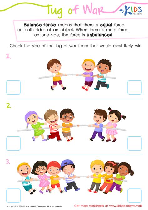 balanced forces worksheet  printable   children