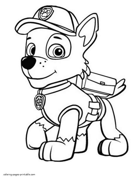 printable rocky coloring pages paw patrol coloring pages printablecom