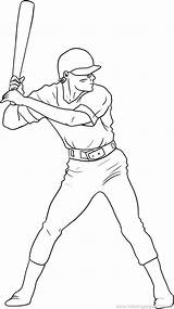 Baseball Coloring Player Pages Printable Drawing Kids Softball Draw Pitcher Sports Players Color Field Drawings Sketch Logo Girls Cleveland Indians sketch template