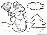 Neve Pupazzo Pupazzi Boneco Guardia Bonecos Neige Colorkid Guarda Snowmen sketch template