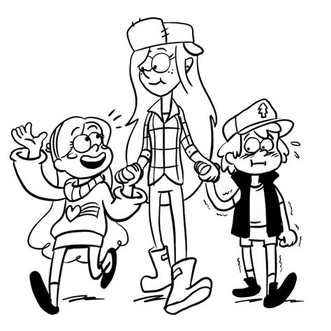 gravity falls coloring pages  pieces print