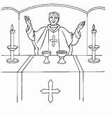 Prete Missa Disegno Priest Religione Colorare Compartilhando Catequistas sketch template