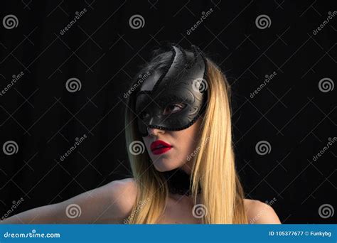 Mystic Woman In Mask Stock Image Image Of Lipstick 105377677