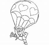 Parachute Cupidon Paracadute Cupido Paraquedas Coloritou Cupid Coloringcrew Acolore Designlooter sketch template