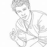 Jonas Nick Coloring Pages Mendes Shawn Rock School Hellokids Template sketch template