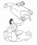 Coloring Pages Aladdin Disney Genie Alladin sketch template