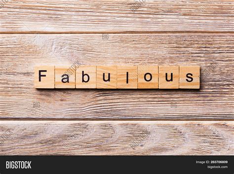 Fabulous Word Written Image And Photo Free Trial Bigstock