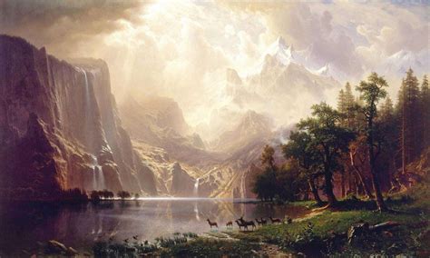 sierra nevada mountains  albert bierstadt framed canvas wall art ebay