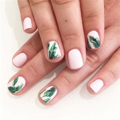 palm leaf nail art idea classy nail designs cute summer nail designs