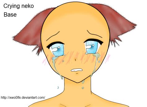 Crying Neko Base By Xwo0lfx On Deviantart