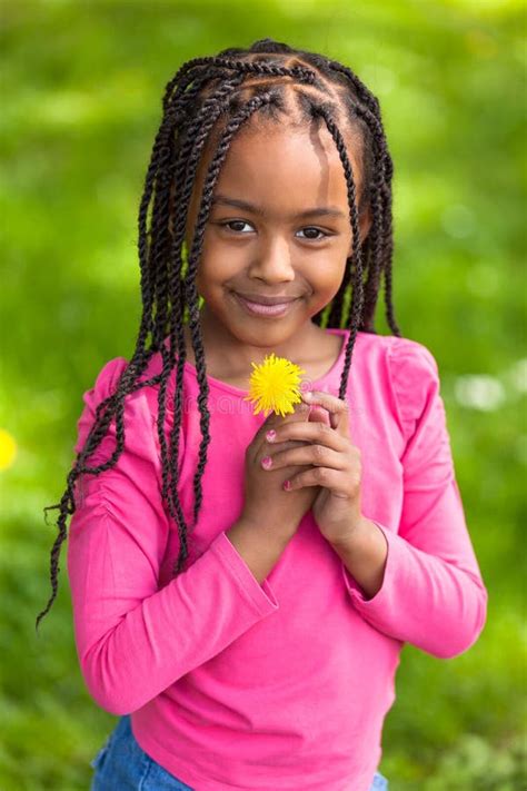 4 501 Outdoor Portrait Cute Young Black Girl African People Stock