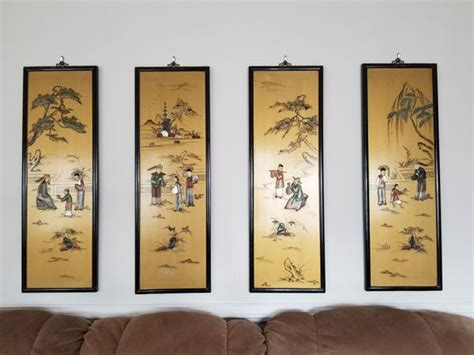 Oriental Chinese Four Seasons Wall Art For Sale In