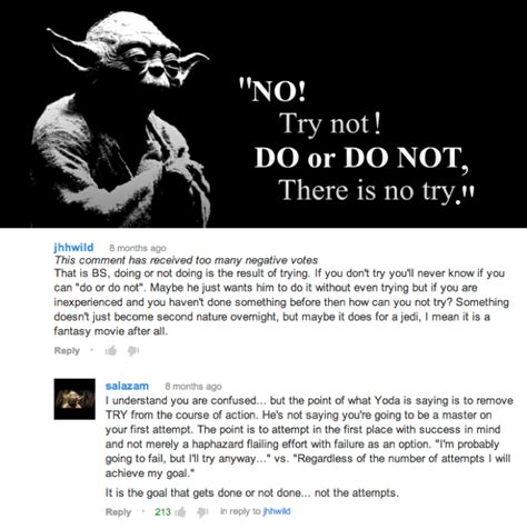 Do Or Do Not There Is No Try Yoda Yodaspeak Know