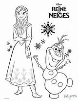 Reine Neiges Momes Princesse Coloriages sketch template