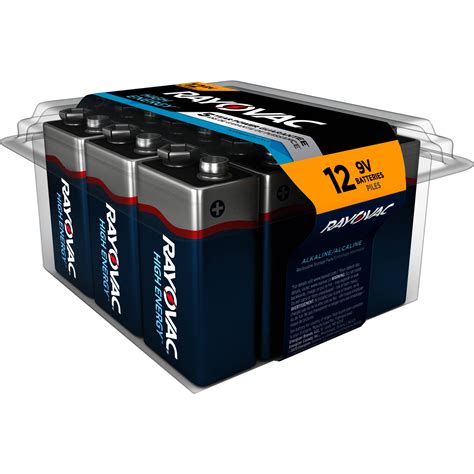 Rayovac High Energy Alkaline 9v Battery 12 Pack Pro