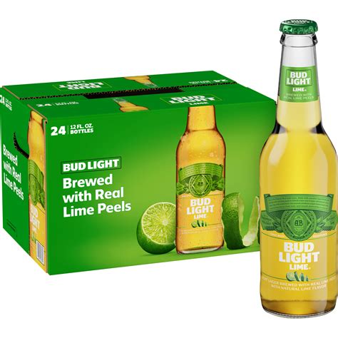 Bud Light Lime Beer 24 Pack 12 Fl Oz Bottles 4 Abv