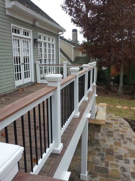 metal vertical railing  deck natural home pinterest decking