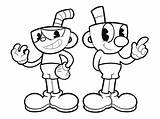 Cuphead Mugman sketch template