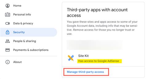 remove  party app  user access  google account