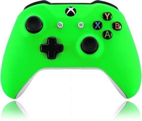 bolcom xbox  swireless controller soft touch neon green custom clever gaming