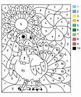 Thanksgiving Number Color Coloring Printable Pages Printablee sketch template