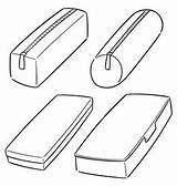 Pencil Case Vector Clipart Set Vectors sketch template
