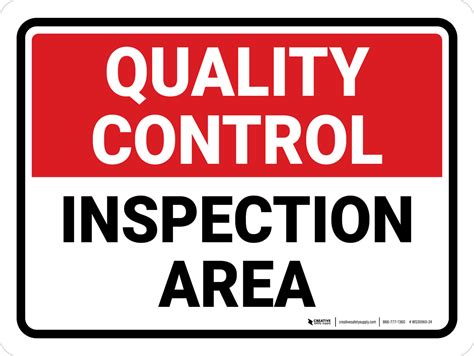 quality control inspection area landscape wall sign