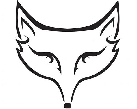 fox head outline clipart