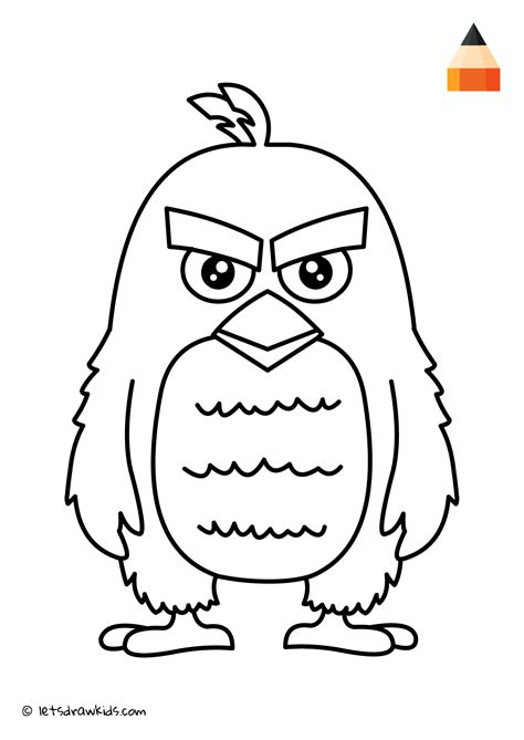 angry birds epic coloring pages red