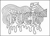 Coloring Pages Swear Words Printable Adults Adult Word Alternative Midnight Stupid Fix Edition Featured Version Background sketch template